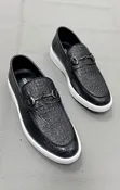 Santoni Mpya za Wanaume za Ngozi Loafers - 4