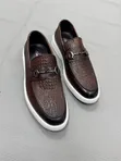 Santoni Mpya za Wanaume za Ngozi Loafers - 5