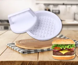 Hamburger Press Patty Maker - Nyeupe ya PVC