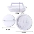 Hamburger Press Patty Maker - White PVC - 3