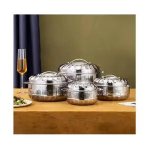 Matrix 4 PCS Stainless Steel Hotpots Serving Dish Casserole Set