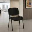 Kiti cha Mgeni cha Ofisi cha Kitambaa Bila Mikono - Nyeusi - 2