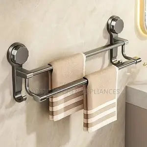 60cm Suction Cup Double Towel Rack - Gunmetal Gray