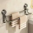 60cm Suction Cup Double Towel Rack - Gunmetal Gray - 2