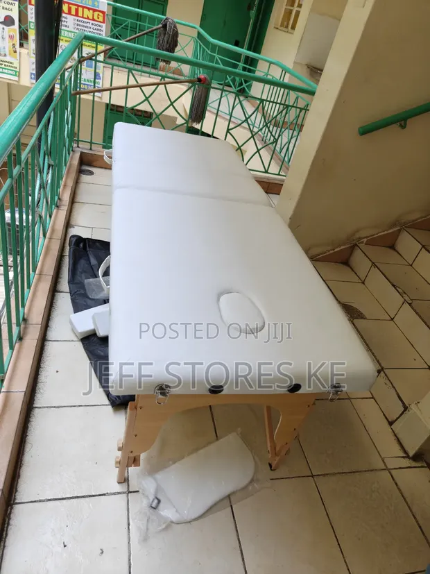 White Foldable Massage Bed - 1