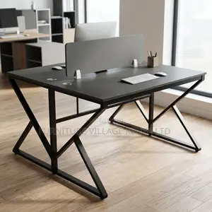 2-Way Metal Frame Computer Workstation Table