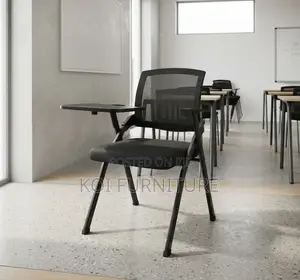 Kiti cha Shule Nyeusi cha Kisasa cha Ergonomic Kinachokunjwa