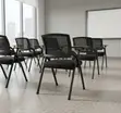 Kiti cha Shule Nyeusi cha Kisasa cha Ergonomic Kinachokunjwa - 3