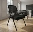 Kiti cha Shule Nyeusi cha Kisasa cha Ergonomic Kinachokunjwa - 4