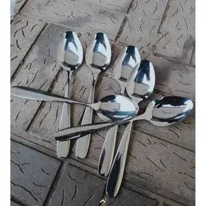 6 Pcs Unique Heavy-Duty Table Spoons - Stainless Steel