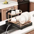 Kitchen Dish Drying Rack - Aluminum Sink Stand Organizer - 4