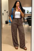3 Piece Animal Print Suit - Women's - 3