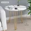 Luxurious Round Side Table - Gold Hairpin Legs - 1