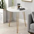 Luxurious Round Side Table - Gold Hairpin Legs - 4