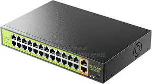 24 Port PoE+ Switch, 400W, 2 Gigabit Uplink