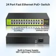 24 Port PoE+ Switch, 400W, 2 Gigabit Uplink - 3