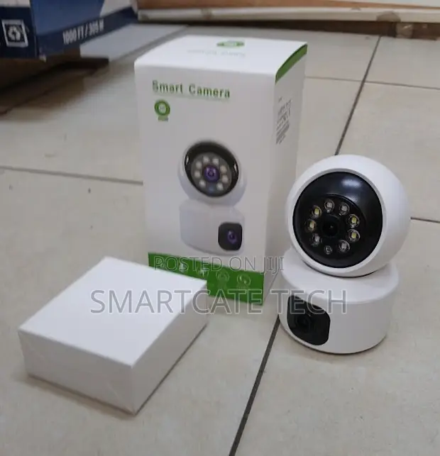 Wireless Dual Lens Home CCTV Camera with Two-Way Talk - 1