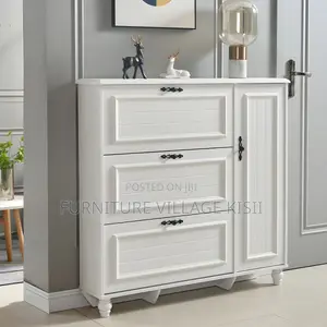 Modern White Storage Shoe Rack
