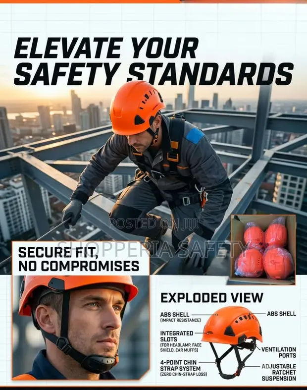 Orange Work at Height Helmet - 1