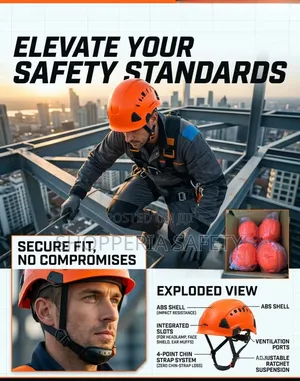 Orange Work at Height Helmet