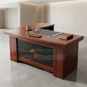 Kikao cha Ofisi cha Mbao cha Mahogany cha Executive cha L-Shape cha 1600mm