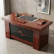 Kikao cha Ofisi cha Mbao cha Mahogany cha Executive cha L-Shape cha 1600mm - 2