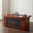 Kikao cha Ofisi cha Mbao cha Mahogany cha Executive cha L-Shape cha 1600mm - 4