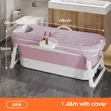 Large Foldable Bathtub - Light Blue - 2