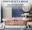 Large Foldable Bathtub - Light Blue - 3