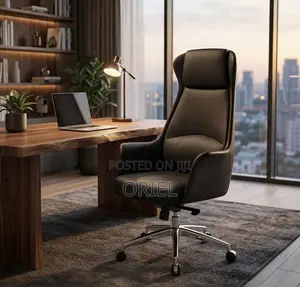 Executive High-Back Leather Workstation Chair