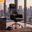 Executive High-Back Leather Workstation Chair - 3