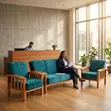 Kiti cha Sofa cha Vitambaa cha Sehemu 5 - Kijani - 2