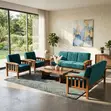 Kiti cha Sofa cha Vitambaa cha Sehemu 5 - Kijani - 5