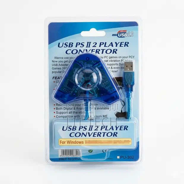 USB kwa PS2 Dual Player Controller Adapter - 1