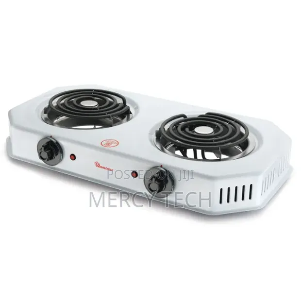 Ramtons RM/253 Double Spiral Plate Cooker (White) - 1