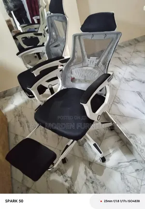 Office Adjustable Chair with Reclining Option & Headrest