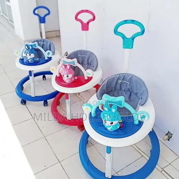 Baby Walker with Adjustable Height, Tunes & Toys - 1