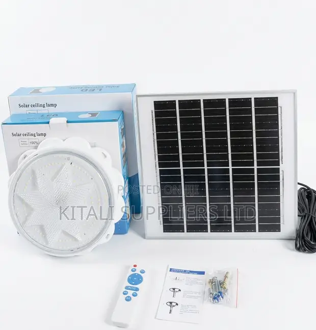 300W Solar LED Ceiling Light Kit - 1
