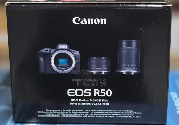 Canon EOS R50 Kamera ya Mirrorless na Lensi za 18-45mm & 55-210mm (Mpya) - 1