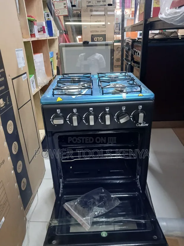 OLELON 50x55 Free Standing Cooker - 3 Gas Burners, 1 Electric - 1