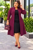 2-in-1 Dress with Long Coat - 1