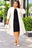 2-in-1 Dress with Long Coat - 4