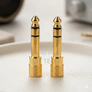 Gold-Plated 6.35mm hadi 3.5mm Stereo Audio Adapter (Pakiti 2)
