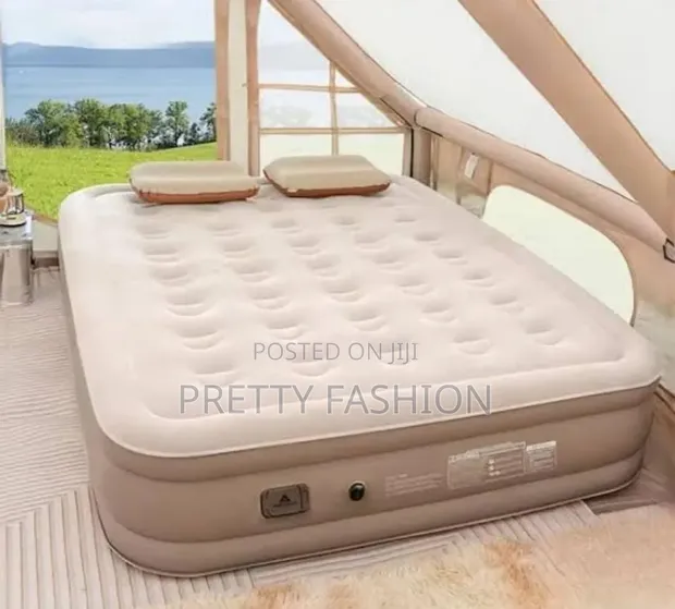 Double Size Rechargeable Self-Inflating Air Mattress with 2 Pillows - 1