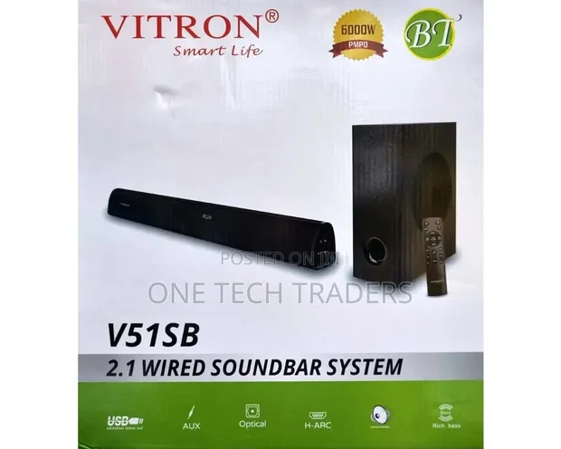Vitron V51SB 2.1 Soundbar 6000W Bluetooth + Subwoofer - 1