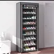 10-Layer Free Standing Shoe Rack with Cover - 1