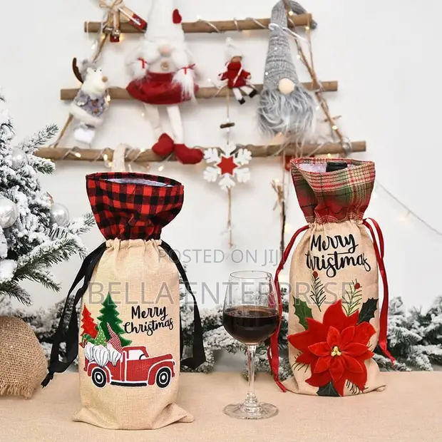 Christmas Wine Bottle Cover - 28x15cm - 1