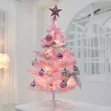 Mti Mdogo wa Krismasi wa Meza na Mapambo na Taa - 4