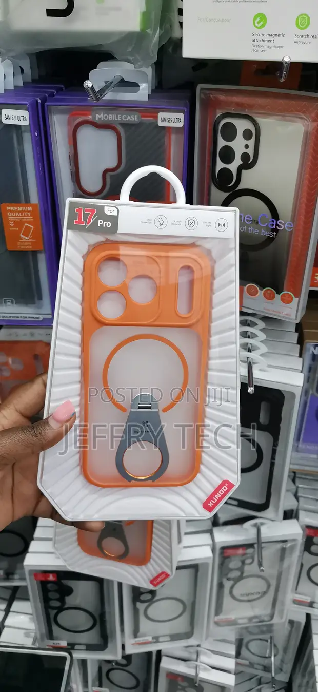 Orange Xundd MagSafe Ring Stand Case for iPhone 17 Pro - 1