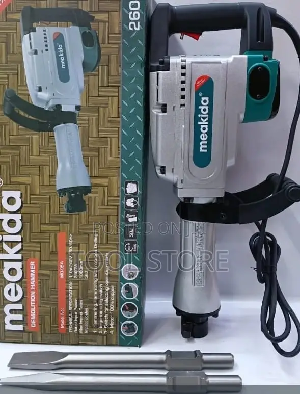 Meakida 2600W Heavy-Duty Demolition Hammer - 1